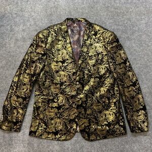 Cloudstyle Dress Blazer Mens 4XL Slim Fit  Tux Suit Coat Floral Paisley Jacquard